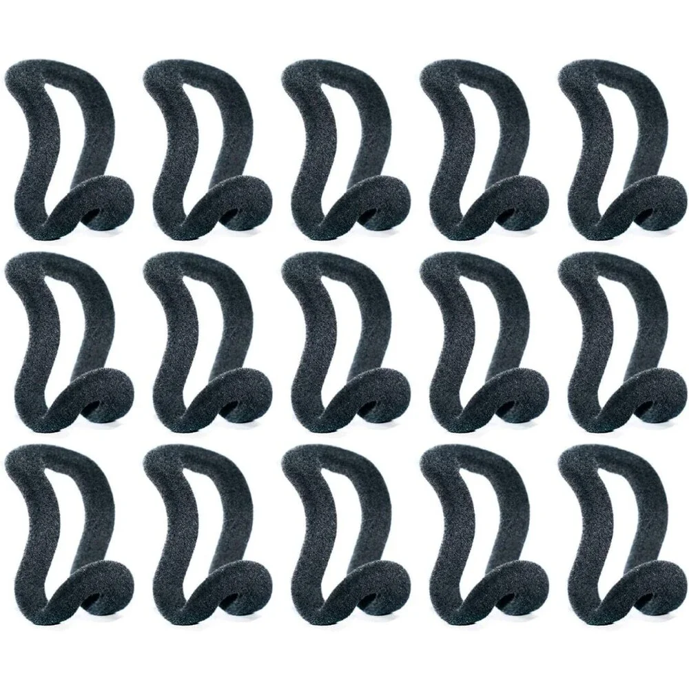 50 Pcs Mini Cascading Hanger Connection Hook for Clothes Velvet Hanger (Black)